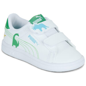 Scarpe bambini ragazzo Puma  Puma Smash 3.0 Dino V Inf  Bianco Puma 4069161514005