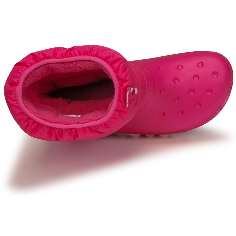 Crocs Classic Neo Puff Boot K Pink Baby Snow Shoes - 6