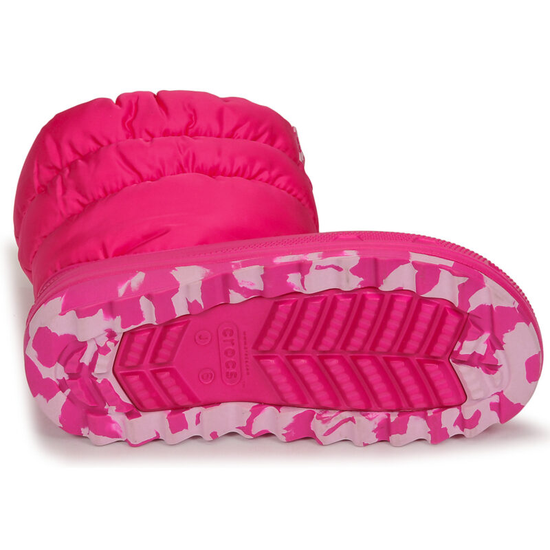 Crocs Classic Neo Puff Boot K Pink Baby Snow Shoes - 7