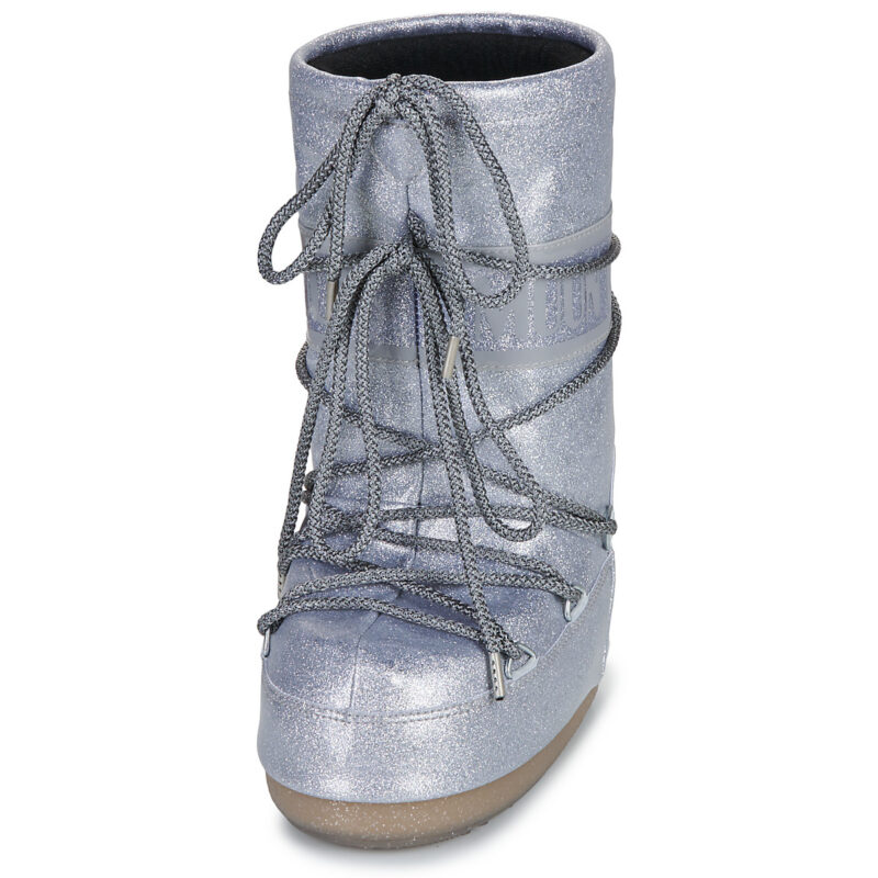 Moon Boot MB ICON GLITTER Silberne Schneeschuhe f&uuml;r M&auml;dchen - 3