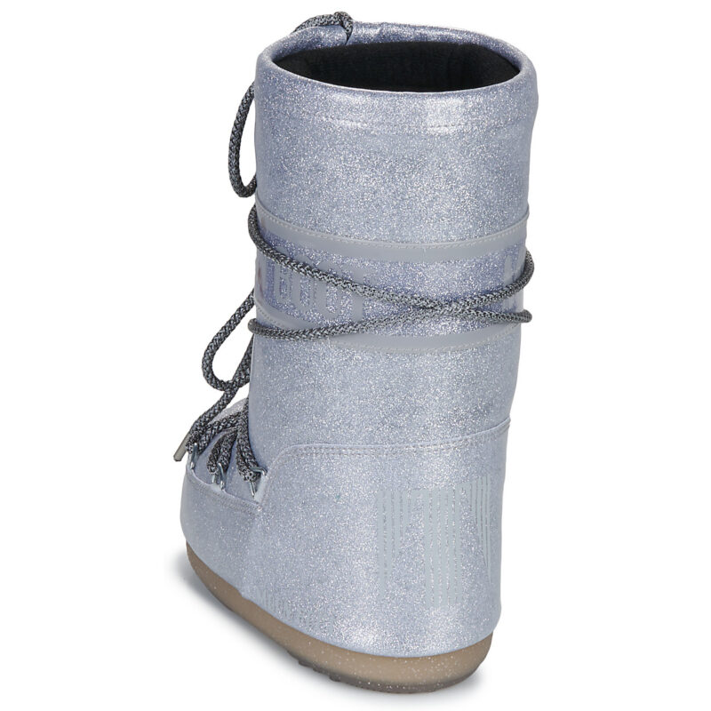 Moon Boot MB ICON GLITTER Silberne Schneeschuhe f&uuml;r M&auml;dchen - 5