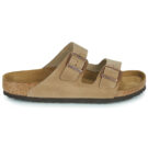 BIRKENSTOCK Arizona Soft Fu&szlig;bett ge&ouml;lt / Pelle / Tabak / Braun / Normale braune Herrenhausschuhe - Gr&ouml;&szlig;e 2
