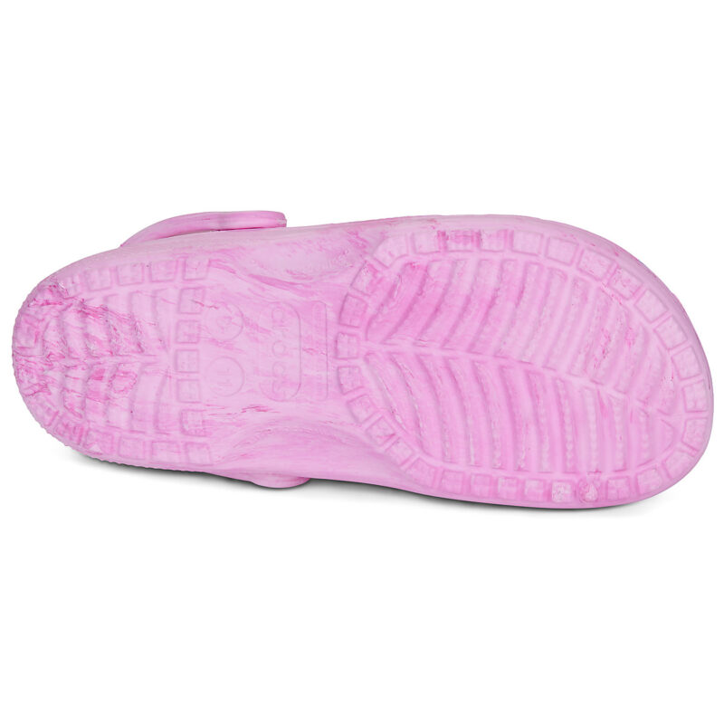 Sabots Crocs Cls &agrave; motif marbr&eacute; aquarelle rose pour homme - Pointure 7