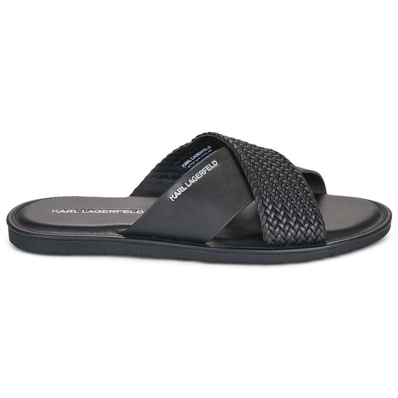 Karl Lagerfeld KASTOR IV Kross Strap Sandal Black Men's Slipper - 2