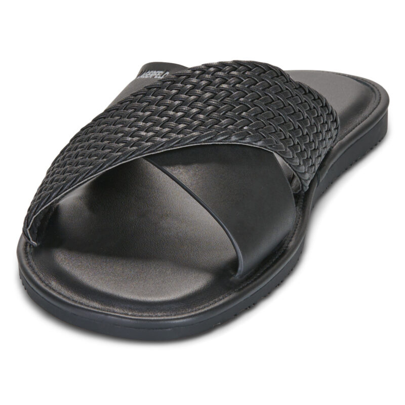 Karl Lagerfeld KASTOR IV Kross Strap Sandal Black Men's Slipper - 3