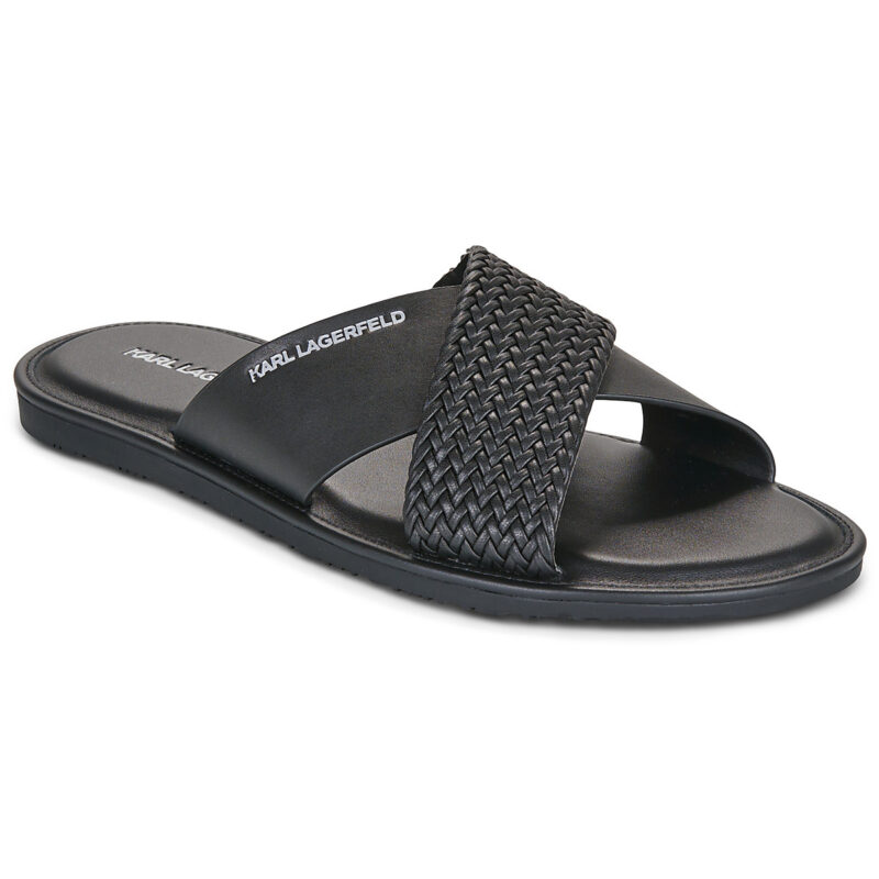 Karl Lagerfeld KASTOR IV Kross Strap Sandal Black Men's Slipper - 1