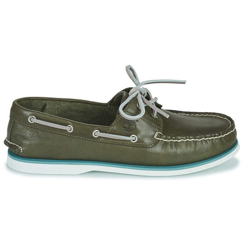 Timberland 2 Eye Boat leather Kaki Scarpe da barca Uomo - 2