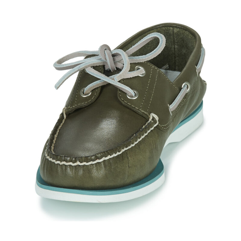 Timberland 2 Eye Boat leather Kaki Scarpe da barca Uomo - 3