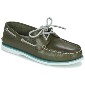 Scarpe uomo Timberland  2 Eye Boat leather  Kaki Timberland 0196011122098