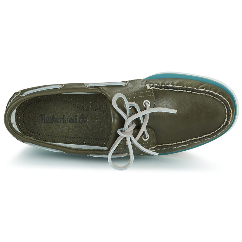 Timberland 2 Eye Boat leather Kaki Scarpe da barca Uomo - 6