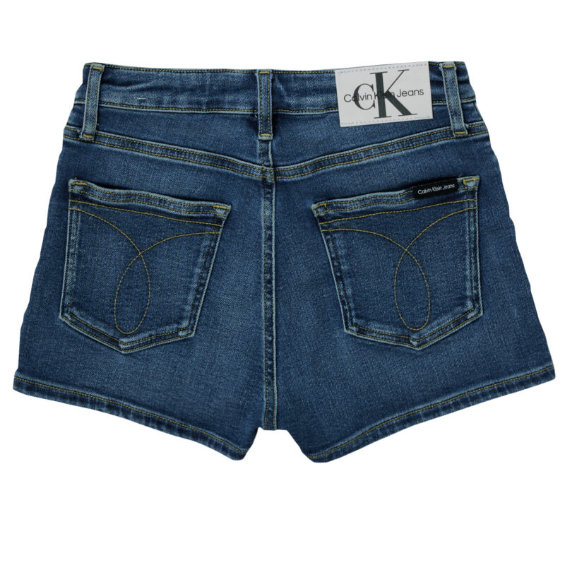 Shorts ragazza Calvin Klein Jeans RELAXED HR SHORT MID BLUE Blu Shorts Bambina - 2