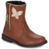Citrouille et Compagnie HORELI Brown Children's Ankle Boots for Girls