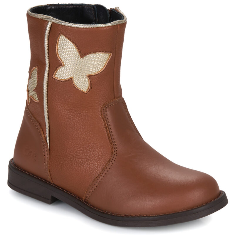 Citrouille et Compagnie HORELI Brown Ankle Boots - Girls' Boots - 1