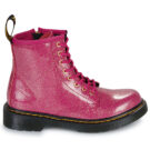Dr. Martens 1460 J Fuchsia Silver Nebula Glitter Rosa Boots Bambina - 2