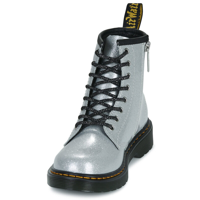 Dr. Martens 1460 J Silver Nebula Glitzer-Stiefeletten f&uuml;r M&auml;dchen - Gr&ouml;&szlig;e 3