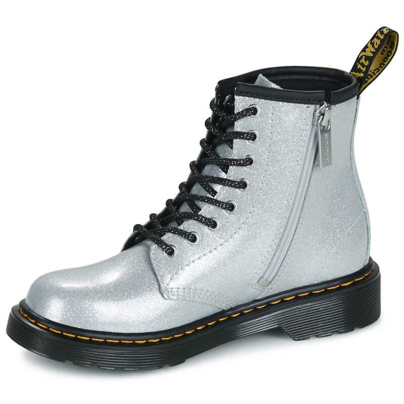 Dr. Martens 1460 J Silver Nebula Glitzer-Stiefeletten f&uuml;r M&auml;dchen - Gr&ouml;&szlig;e 4