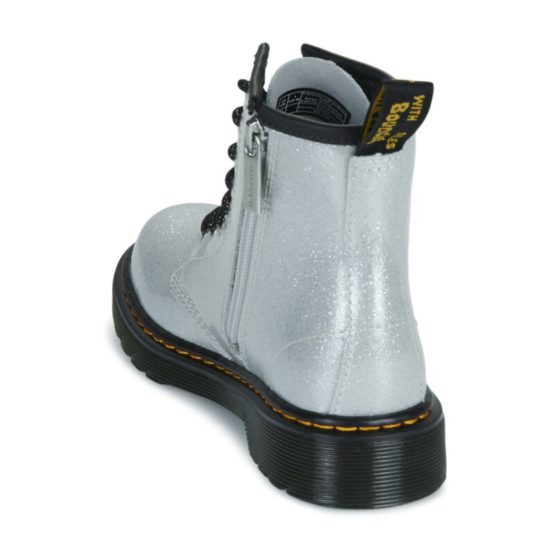 Dr. Martens 1460 J Silver Nebula Glitzer-Stiefeletten f&uuml;r M&auml;dchen - Gr&ouml;&szlig;e 5