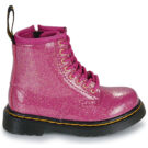Dr. Martens 1460 T Fuchsia Silver Nebula Glitter Rosa Boots Bambina - 2