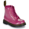 Kinderstiefeletten f&uuml;r M&auml;dchen Dr. Martens 1460 T Fuchsia Silbernebel Glitzer Pink Dr. Martens 190665760804