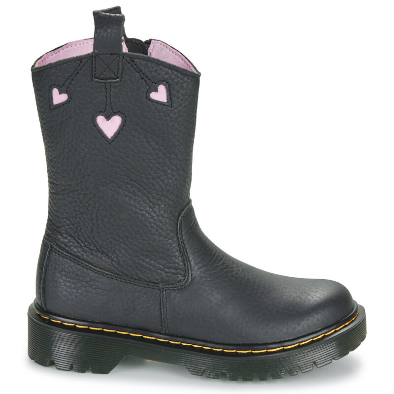 Dr. Martens Bex Heart P-O Boot J Black Classic Nappa Nero Boots Bambina - 2