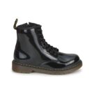 Dr. Martens JR BLACK PATENT LAMPER Nero Boots Bambina - 2