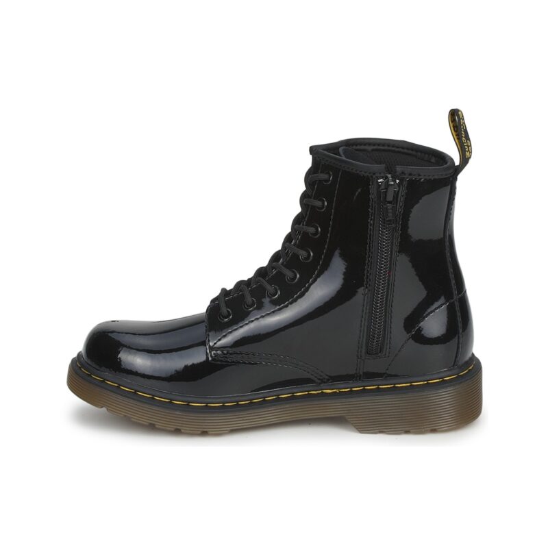 Dr. Martens JR BLACK PATENT LAMPER Nero Boots Bambina - 4