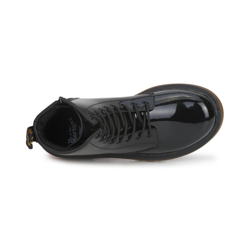 Dr. Martens JR BLACK PATENT LAMPER Nero Boots Bambina - 6