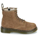 Dr. Martens Serena J Dark Khaki Bronx Suede Beige Boots Bambina - 2