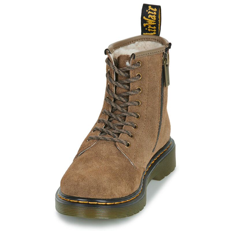 Dr. Martens Serena J Dark Khaki Bronx Suede Beige Boots Bambina - 3