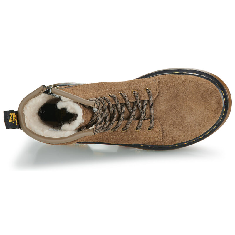 Dr. Martens Serena J Dark Khaki Bronx Suede Beige Boots Bambina - 6