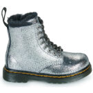 Dr. Martens Serena T Silver Distressed Foil Argento Boots Bambina - 2
