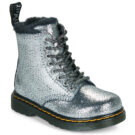 Dr. Martens Serena T Silver Distressed Foil Argento Boots Bambina - 1