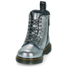 Dr. Martens Serena T Silver Distressed Foil Argento Boots Bambina - 3