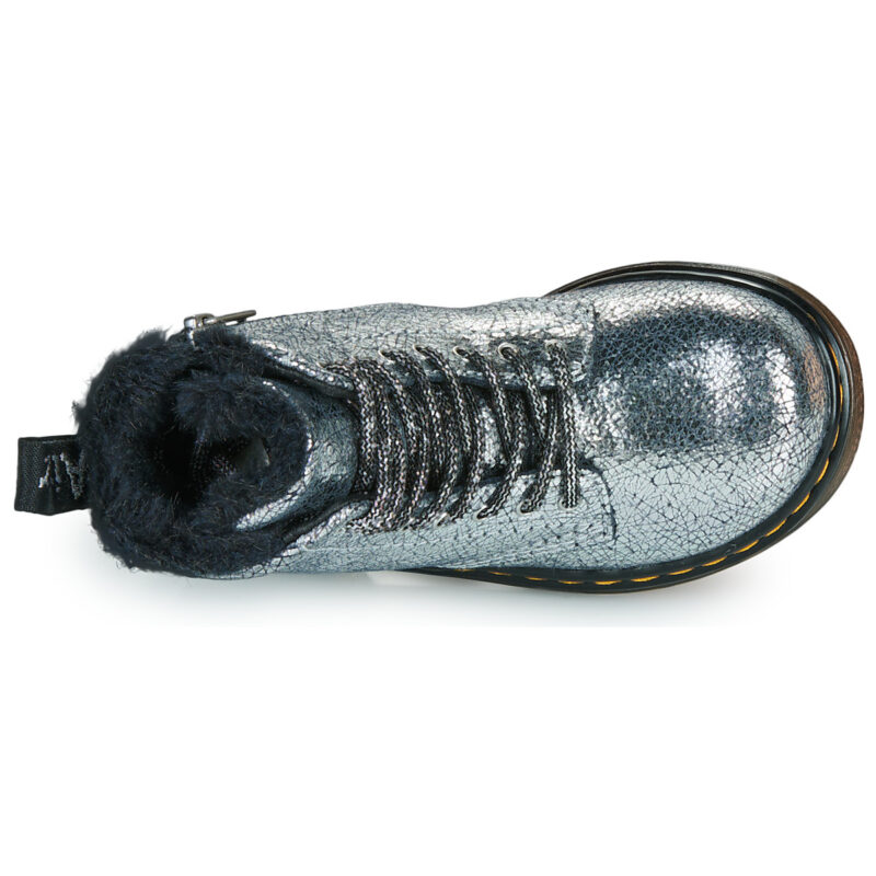 Dr. Martens Serena T Silver Distressed Foil Argento Boots Bambina - 6