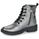 Geox J CASEY GIRL Silberne Stiefel M&auml;dchen - Gr&ouml;&szlig;e 4