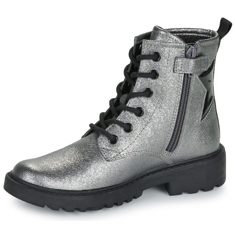 Geox J CASEY GIRL Silberne Stiefel M&auml;dchen - Gr&ouml;&szlig;e 4