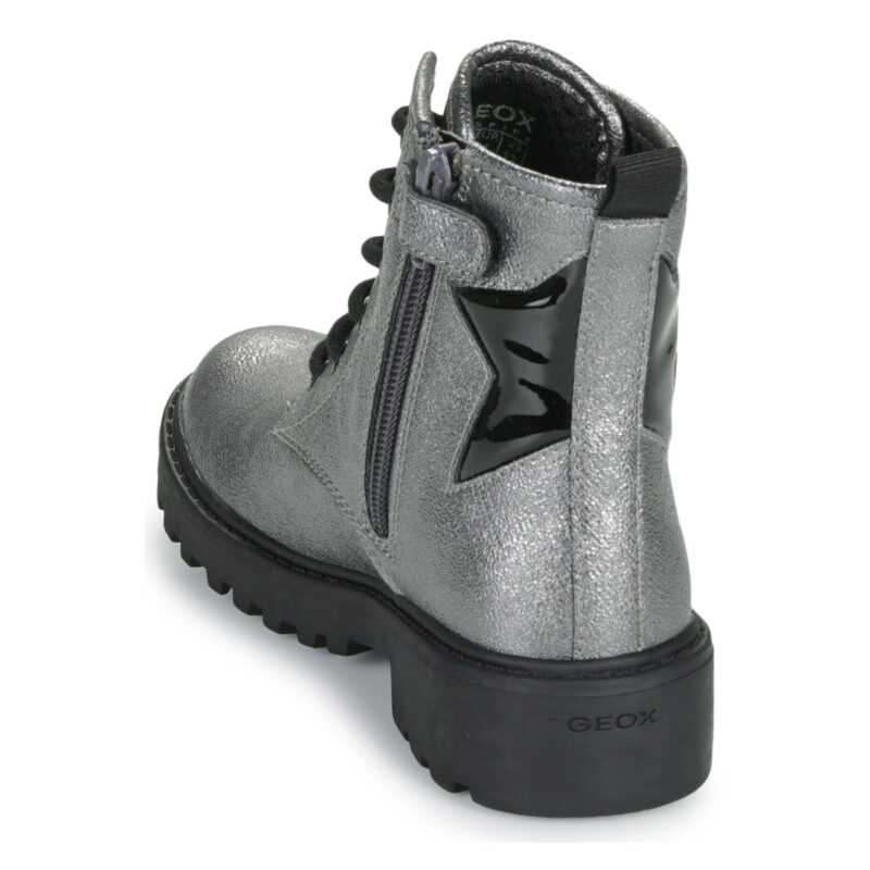 Geox J CASEY GIRL Silberne Stiefel M&auml;dchen - Gr&ouml;&szlig;e 5