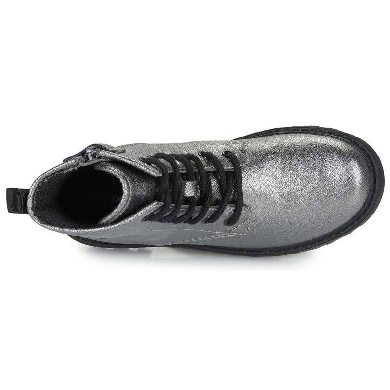 Geox J CASEY GIRL Silberne Stiefel M&auml;dchen - Gr&ouml;&szlig;e 6