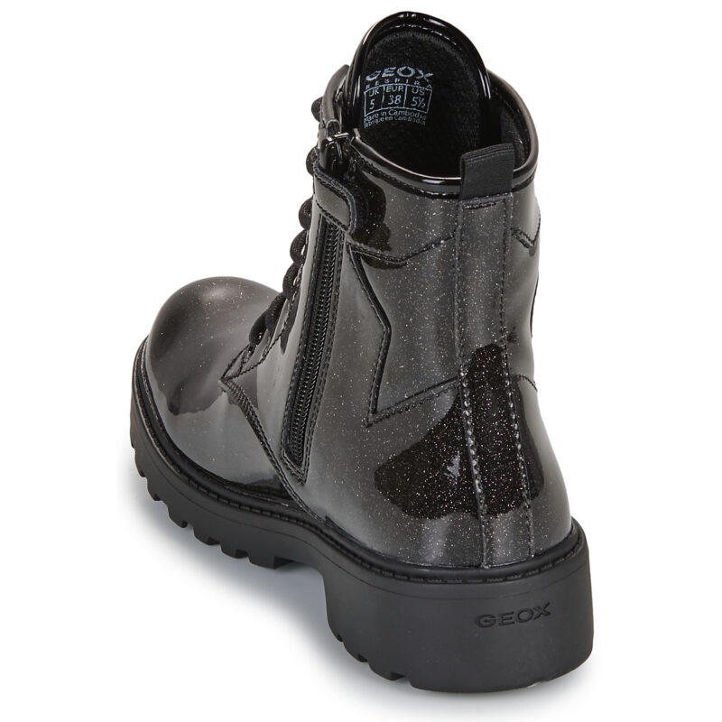 Geox J CASEY GIRL GLITTER Nero Boots Bambina - 5