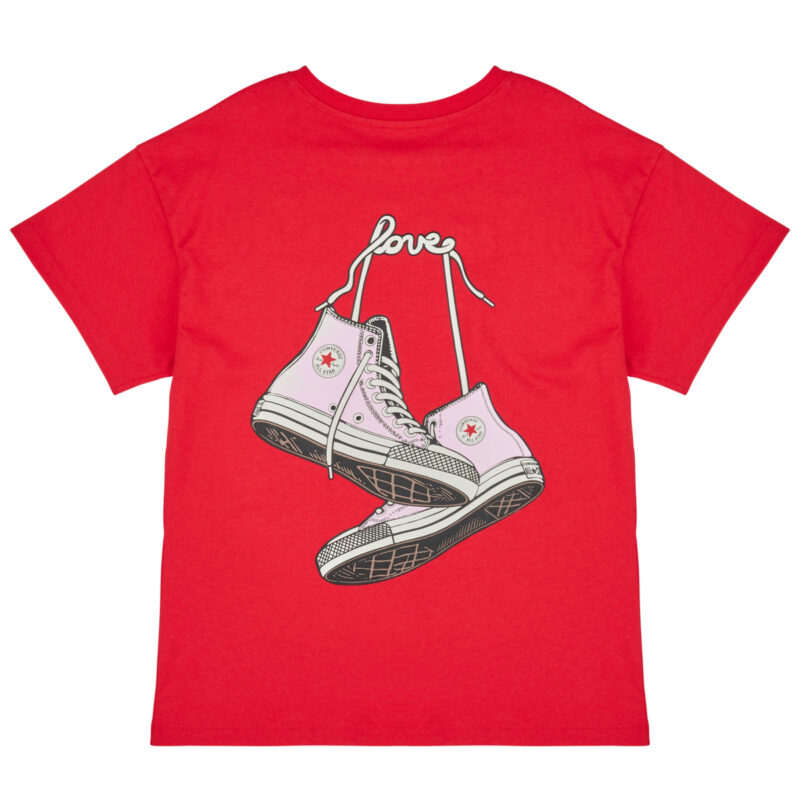 T-shirt ragazza Converse VALENTINE'S DAY BF TEE Rosso T-shirt maniche corte Bambina - 2