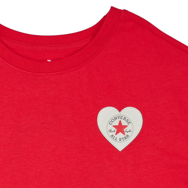 T-shirt ragazza Converse VALENTINE'S DAY BF TEE Rosso T-shirt maniche corte Bambina - 3