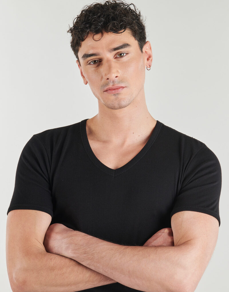 T-shirt Eminence HERITAGE PUR COTON COL V Nero - T-shirt maniche corte Uomo - 5