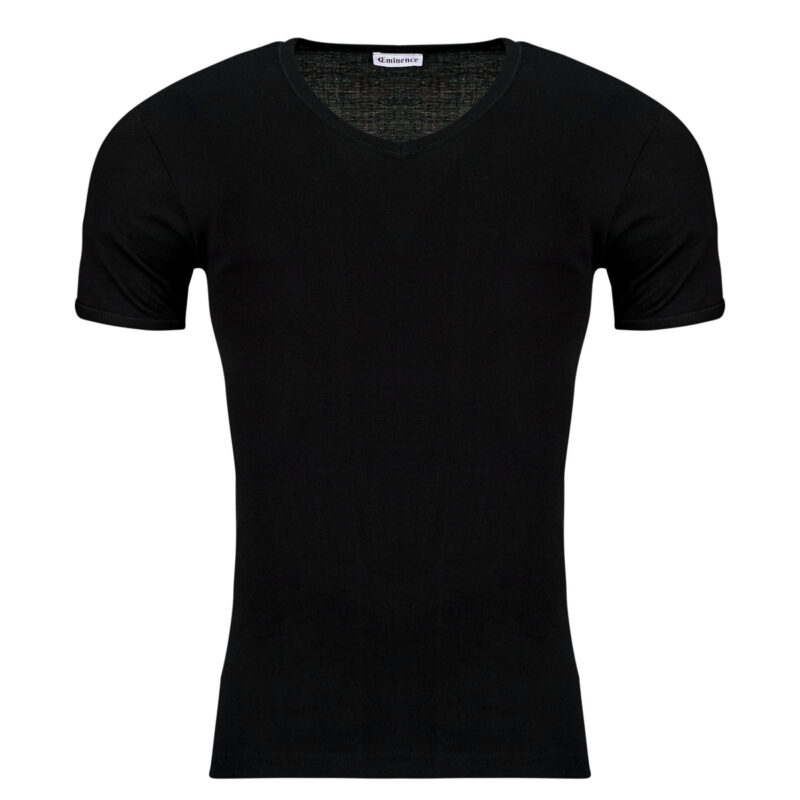 T-shirt Eminence HERITAGE PUR COTON COL V Nero - T-shirt maniche corte Uomo - 1