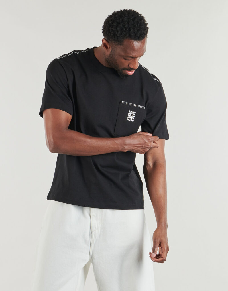 T-shirt HUGO Darro Nero T-shirt maniche corte Uomo - 2
