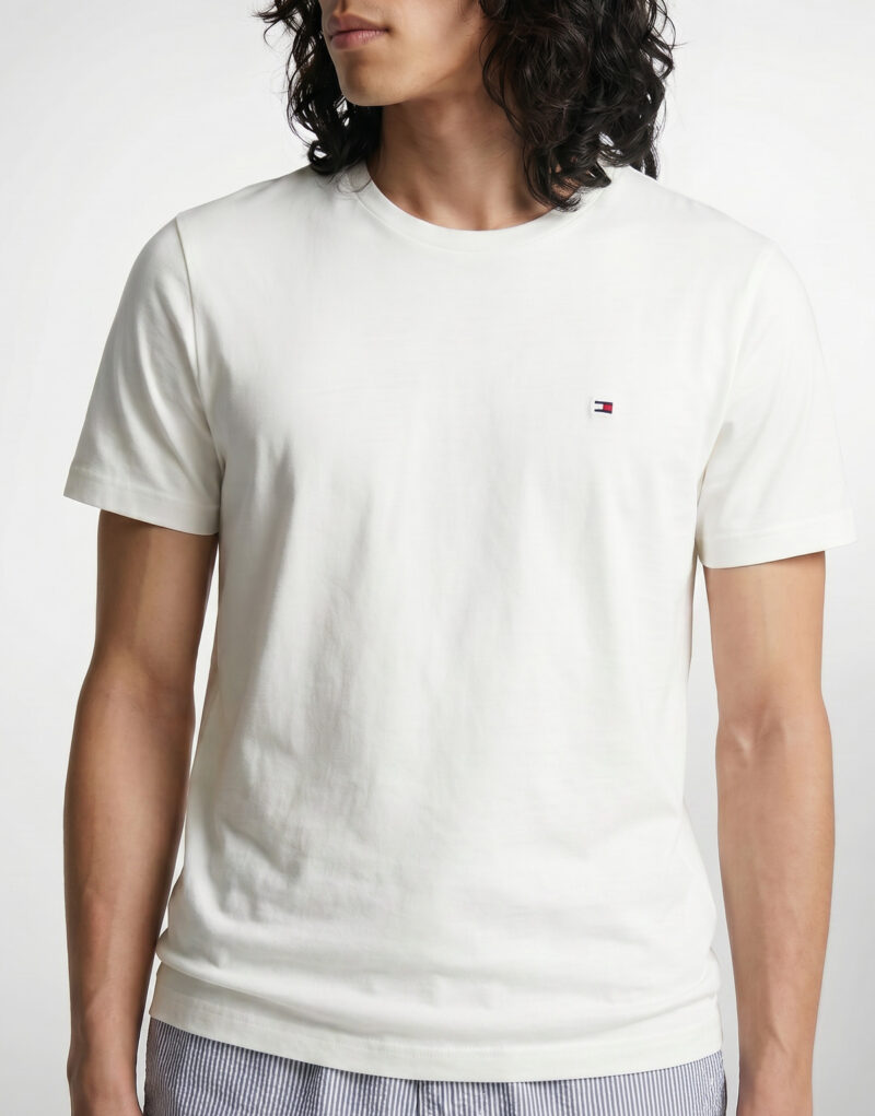 Tommy Hilfiger T-shirt ESS SEASONAL REG FIT SOLID TEE Beige - Men's short-sleeved T-shirt - 5