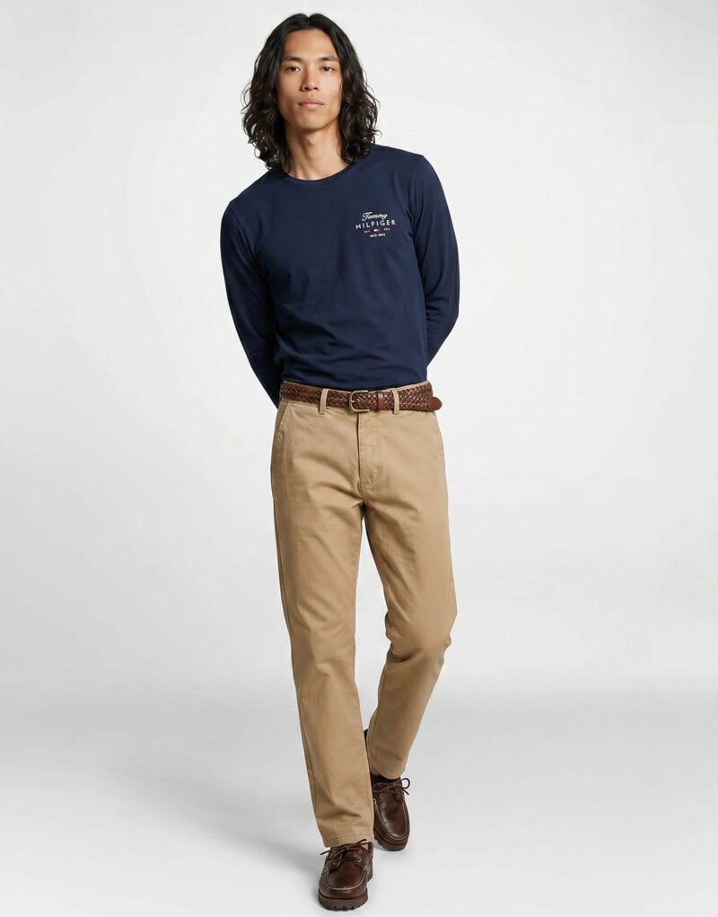 Camiseta de manga larga Tommy Hilfiger SCRIPT STACK LS REGULAR TEE Marine - Camisetas de manga larga para hombre - 3