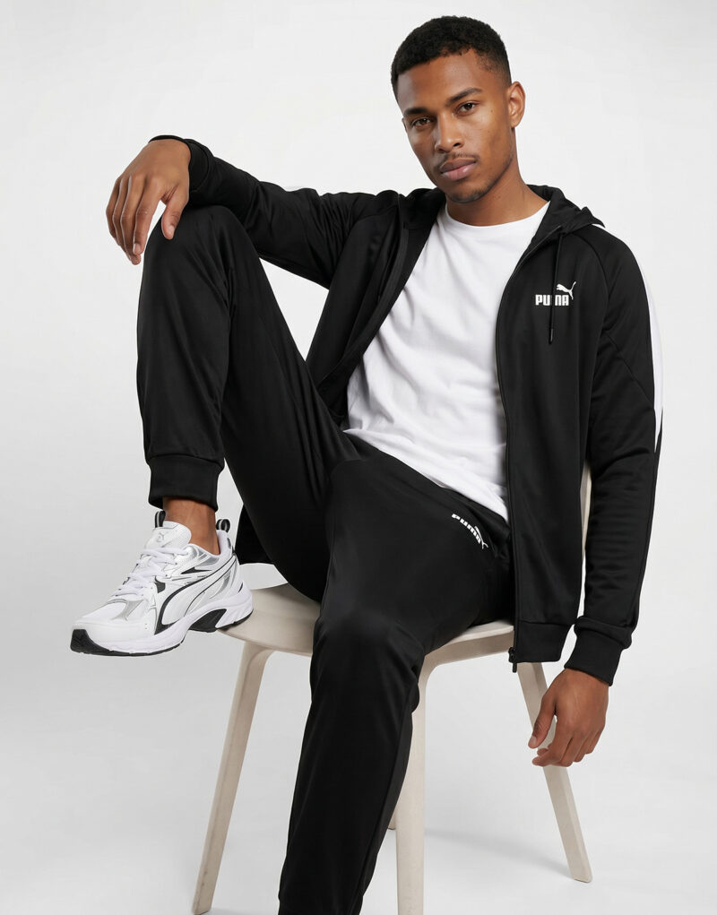 Tuta Puma Hooded Poly Suit Nero - Tuta Uomo - 5