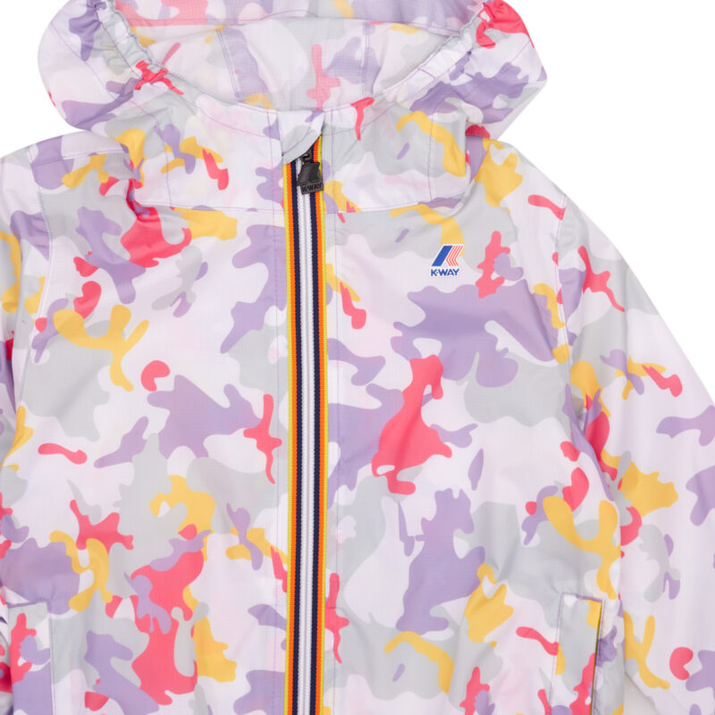 giacca a vento ragazza K-Way P. LE VRAI 3.0 CLAUDE GRAPHIC Multicolore giacca a vento Bambina - 3