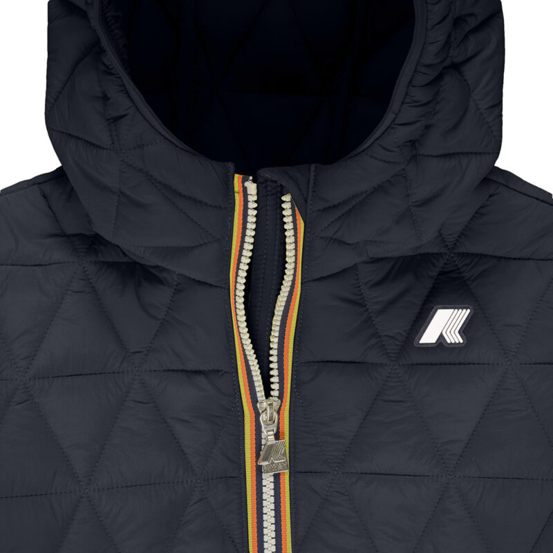 giacca a vento ragazza K-Way P. MADLAINE DIAMOND QUILTED WARM Marine giacca a vento Bambina - 3