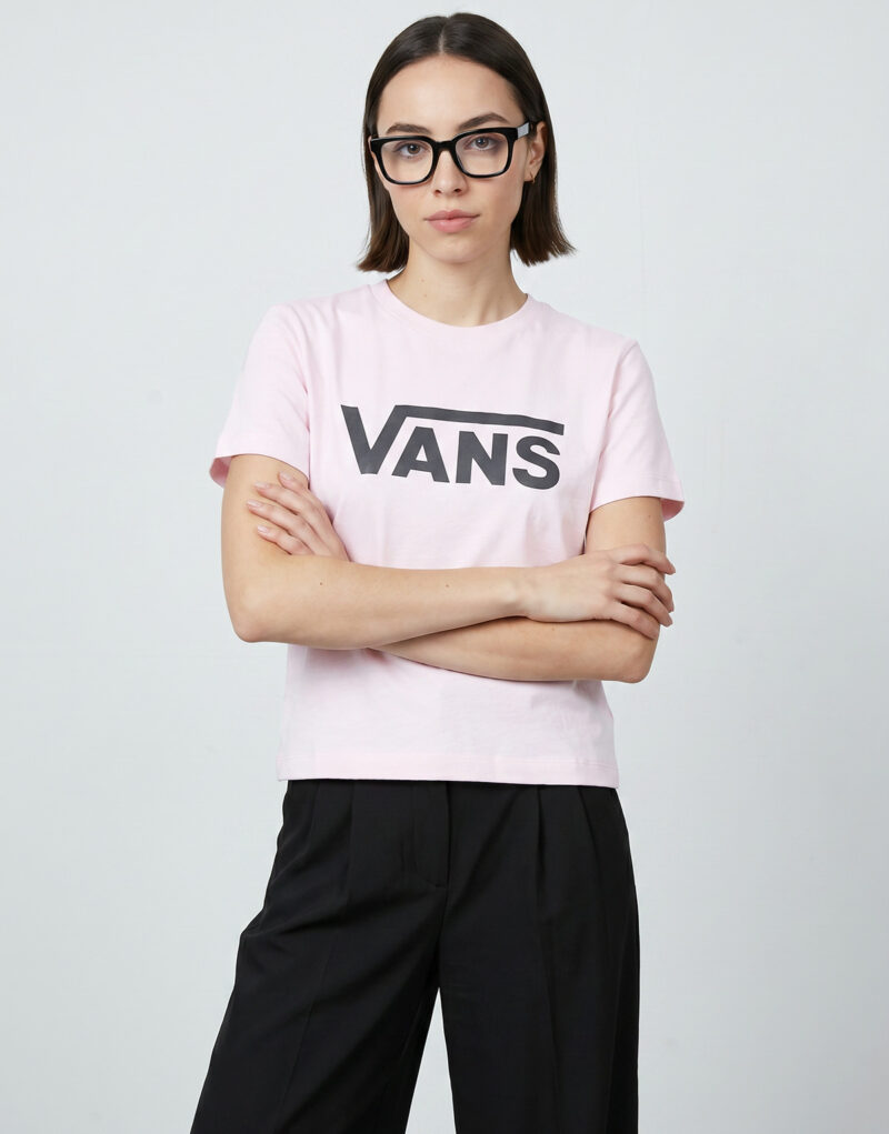 T-shirt Vans FLYING V CREW SS TEE Rosa T-shirt maniche corte Donna - 5